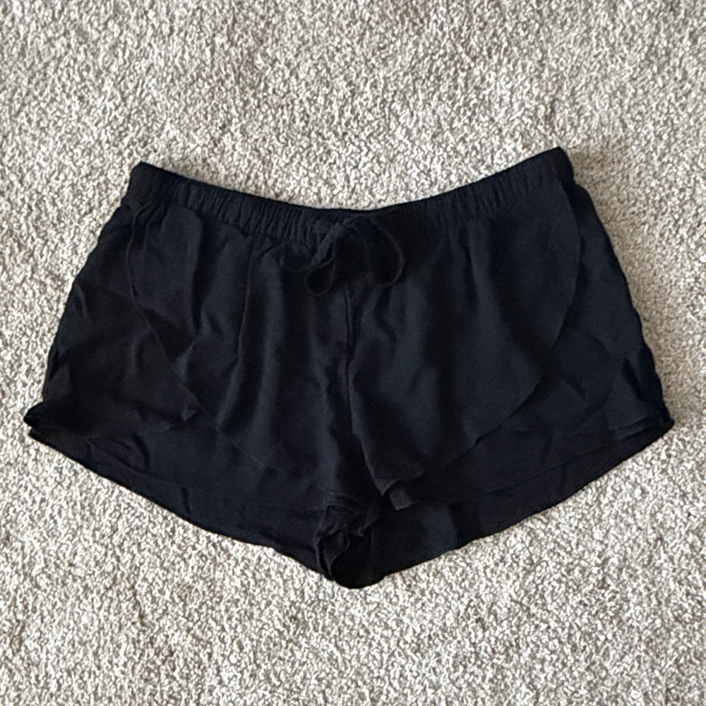 Black Lightweight Lounge Shorts